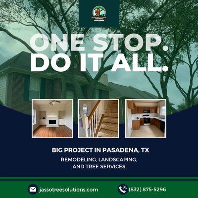 Currently working on a big project in Pasadena, TX.
 
 Give us a call for a free estimate!