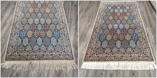 Very nice before & after on this Persian Nain rug!