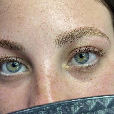 Lash lift and brow lamination