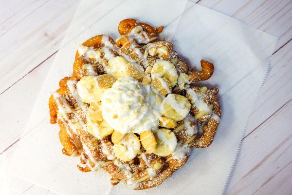 Banana Pudding Funnel Cake