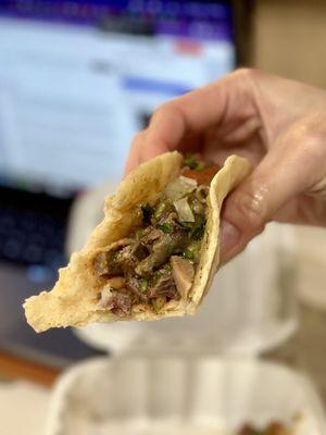 Lengua (beef tongue) Taco