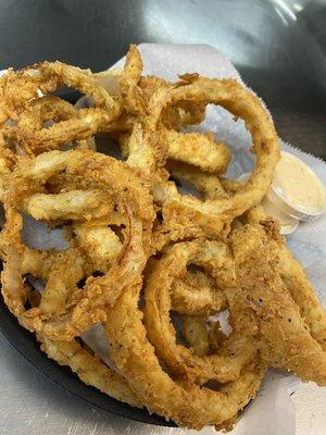 Onion rings. Light and flaky. Delicious!