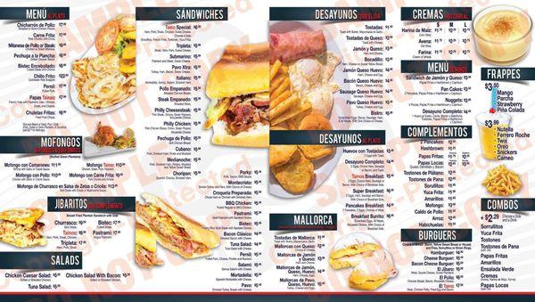 Taino's Bakery & Deli * Menu