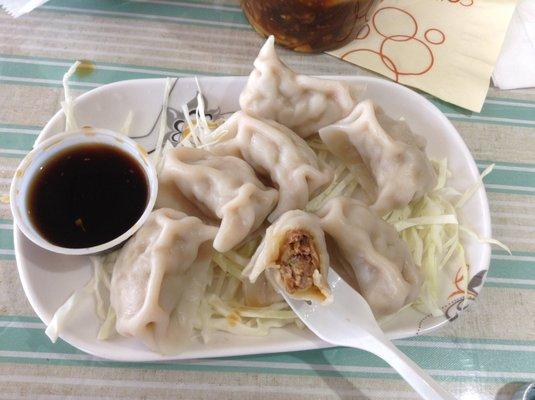 Steamed dumplings.