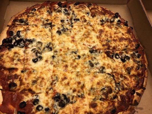 Pepperoni and black olive