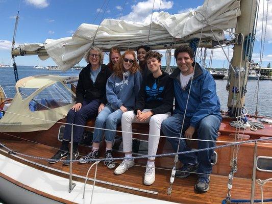 Smiling sail charter clients