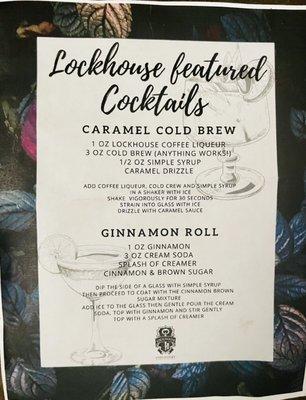 Lockhouse featured Cocktails Builds for  Caramel Cold Brew & Ginnamon Roll