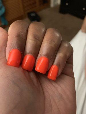 Manicure: acrylic with tip