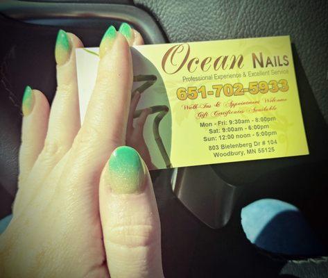 Green and gold ombre by Theresa 9/17/2019