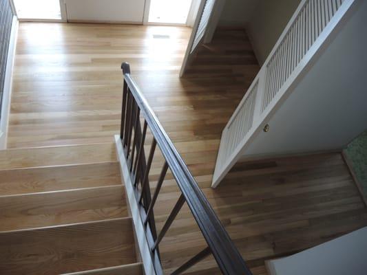 Entry after refinishing floors and stairs.