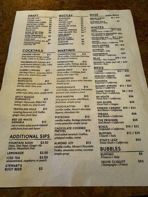 Drink Menu