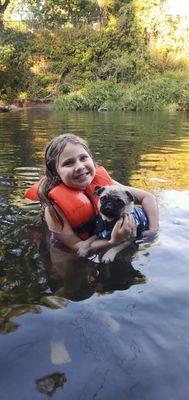 What a great swimming hole for the entire family! The park offers life vests as a convenience.