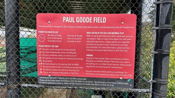 Paul Goode Field