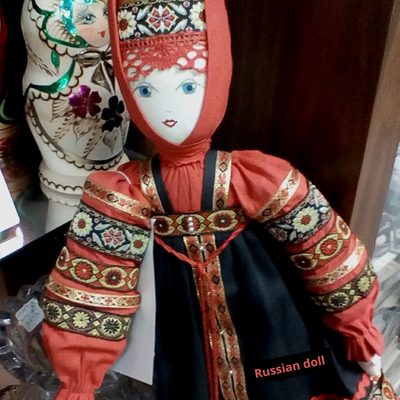 A hand crafted doll from Russia