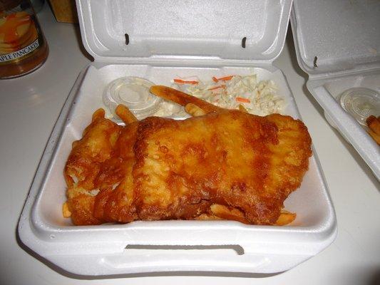 Fish and chips $9.00