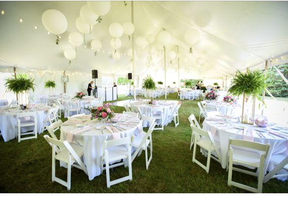 This was before 175 people showed up but it was a tented wedding reception and it was perfect in every way!