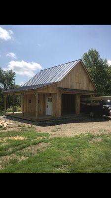 Detached garage building construction