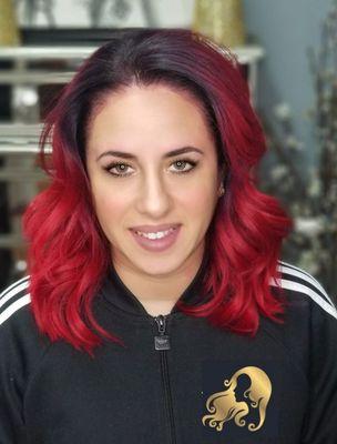 Cherry red hair color #byverobellanj