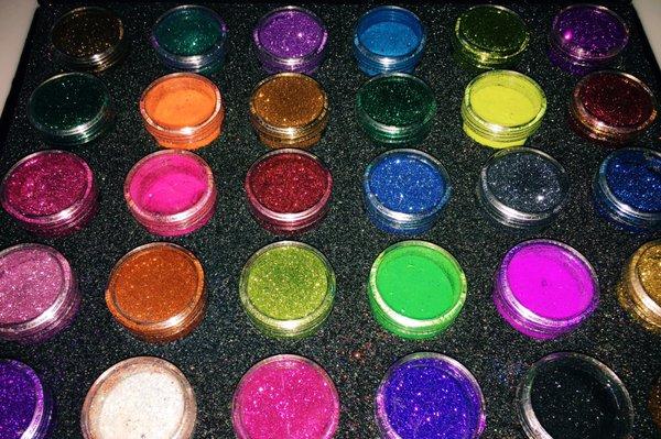 So many glitter colors!