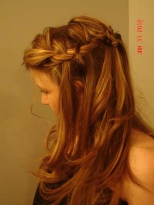 Perfect Highlighting with water Fall Braiding