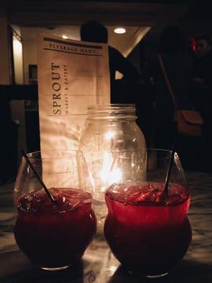 House-made sangria and mood lighting... Romantic ;)