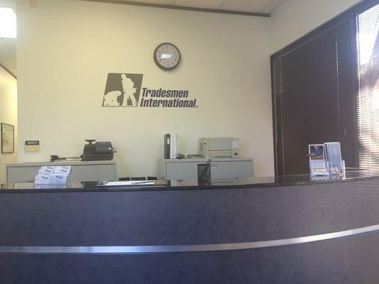 Tradesmen International San Antonio Office Reception Area