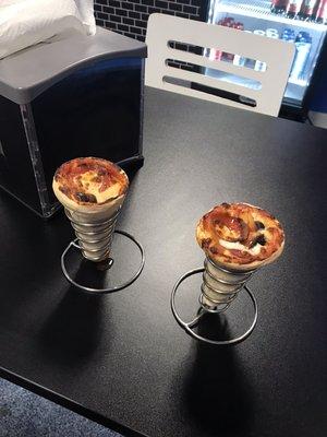 we believe this is a fun way to eat such an amazing tasty pizza cone!