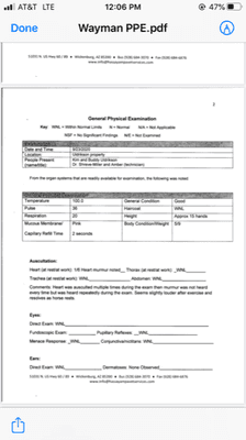 Vet check with heart murmur specifics.