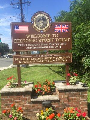 Historic Town  Sign Donated by Beckerle Lumber