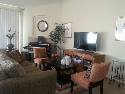 Family room for residents daily plan activities