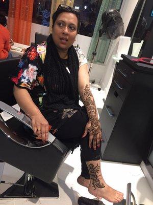 Henna tattoo at " Tania beauty salon "