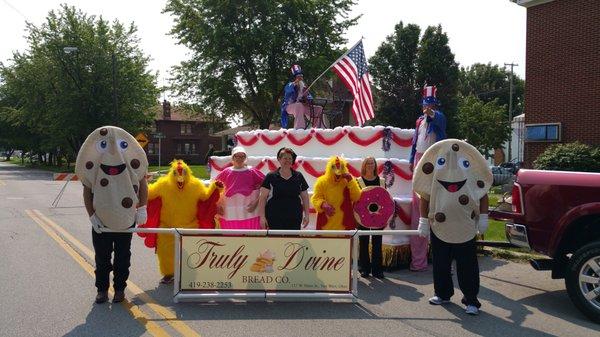 Our float in the local parade