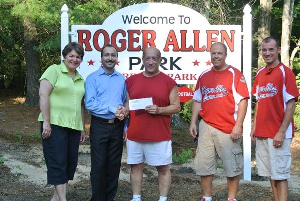 When we heard that the Roger Allen park needed a new scoreboard, we were glad to sponsor it so that the kids in the community...