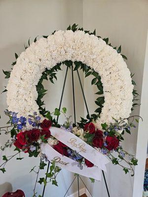 Memorial service wreath