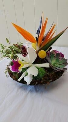 Exotic floral arrangement.