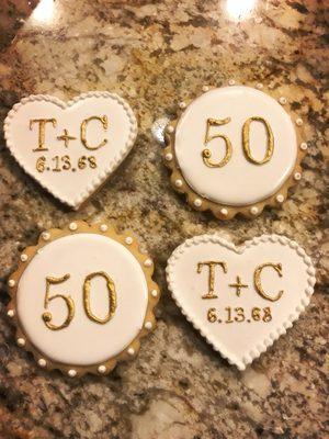 50th wedding anniversary cookies