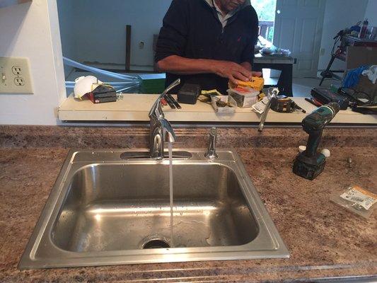 Counter top installation