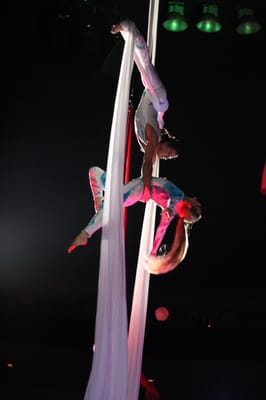 Davangie performing an aerial silk duet at the Moscow International Circus