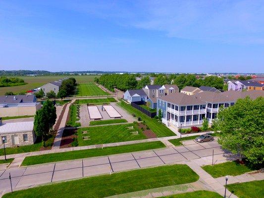 New Town St. Charles bocce ball courts