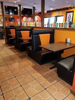 Reupholstered Booths