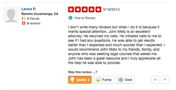 Yelp reviews