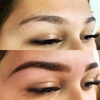 Henna brows before and after