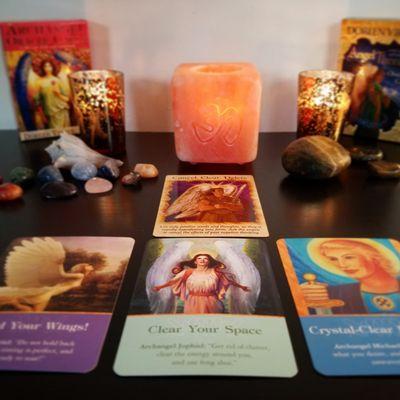 Dragonfly Reiki offers intuitive Angel Card Readings - and you can combine them with Reiki for deeper healing and clarity!