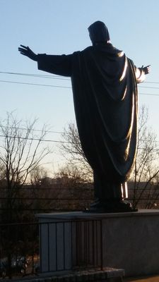 Rear of Christ resurrecte statue