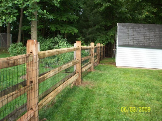 3 rail split rail fencing