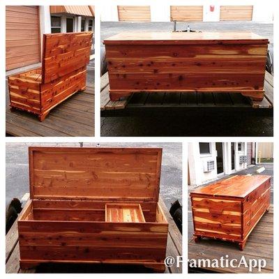 Solid cedar chest. Shop smells great during projects like these.