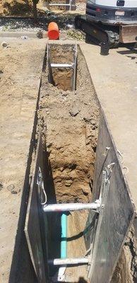 Here's what it looks when we do a full sewer line repair.