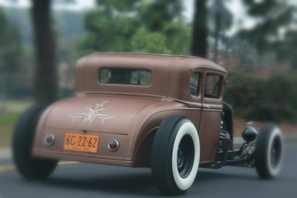 Model A rolling down the road