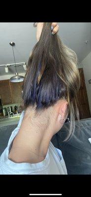 After they put purple toner, 2 weeks later it stayed permanently