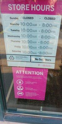 Correct business hours